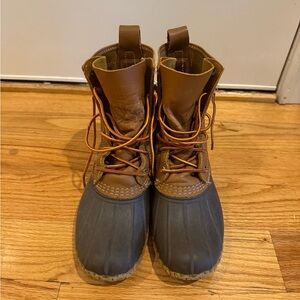 Brown and Black Duck Boots